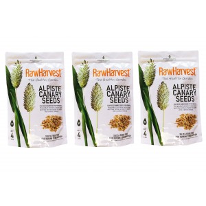RawHarvest Canary Seeds (4 Lbs), Silica Fiber Free 3 Pack